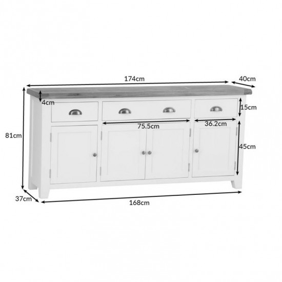Masifart Della 4 Kapaklı 180cm Konsol
