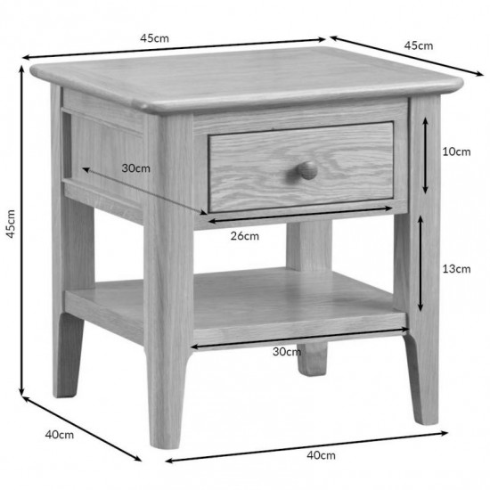 Masifart Emilia 45 cm Kısa Komodin