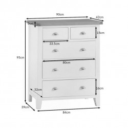 Masifart Mory 3+2 Şifonyer