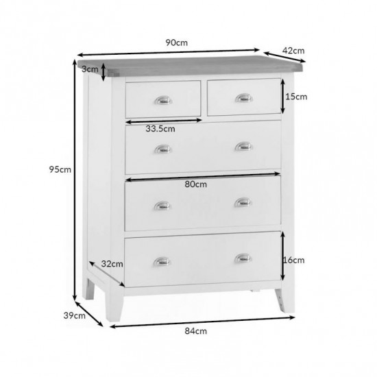 Masifart Mory 3+2 Şifonyer