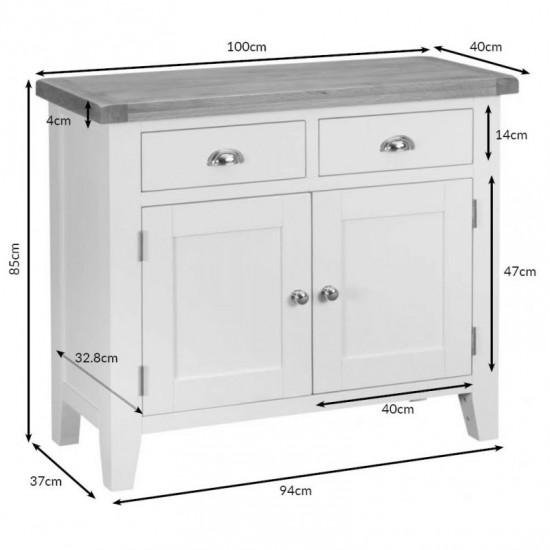 Masifart Mory  2 Çekmeceli 100 cm Şifonyer