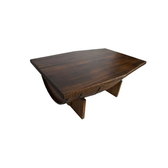 Masifart Fıçı Orta Sehpa Meşe 120 cm Ahşap şarap Fıçısından