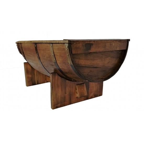 Masifart Fıçıdan Terra Bahçe Çiçekliği 110 cm Ceviz