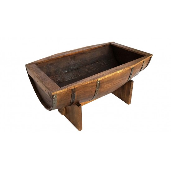 Masifart Fıçıdan Terra Bahçe Çiçekliği 110 cm Ceviz