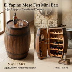 Masifart Bollinger Fıçı Kapaklı Mini Bar