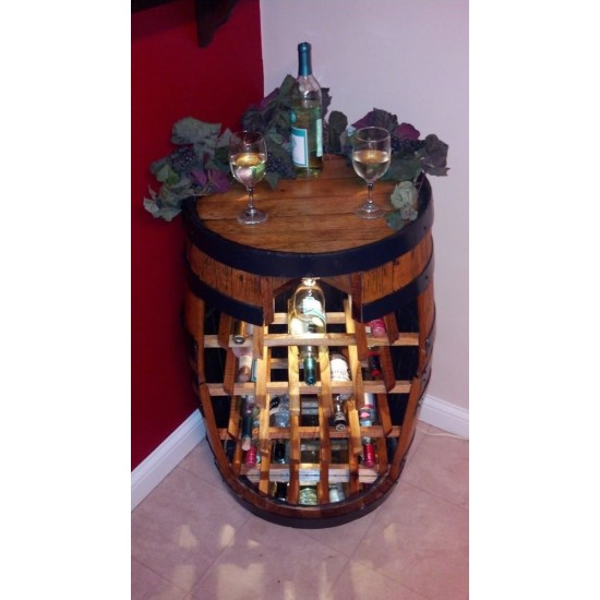 Masifart Şarap Fıçısı Çıtalı Şaraplık