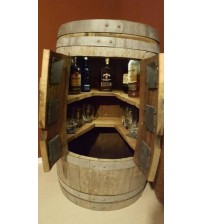 Masifart Şarap Fıçısından İç Bölmeli Mini Bar