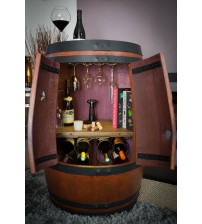 Masifart Şarap Fıçısı Üstten Kapaklı Mini Bar