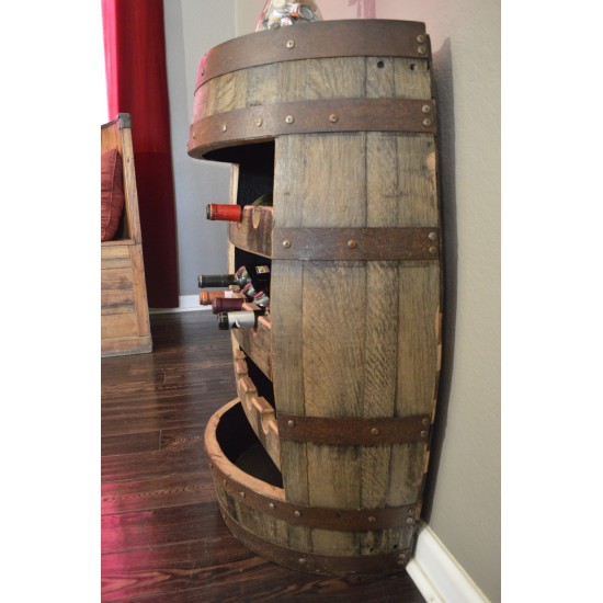 Masifart Şarap Fıçısı Dresuar Yarımay Şaraplık