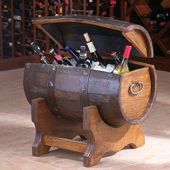 Masifart Şarap Fıçı Kapaklı Saklama Sandığı