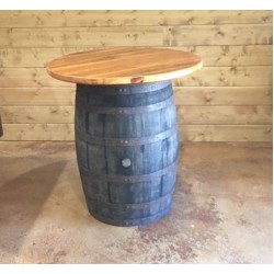 Masifart Şarap Fıçısı Yuvarlak Tablalı Masa