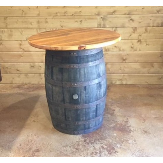 Masifart Şarap Fıçısı Yuvarlak Tablalı Masa