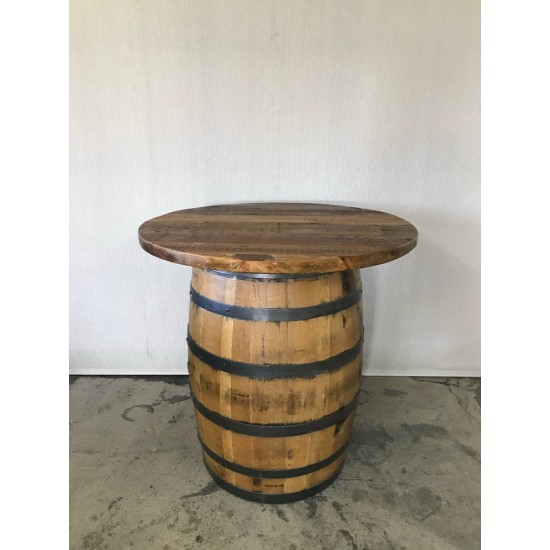 Masifart Şarap Fıçısı Yuvarlak Tablalı Masa