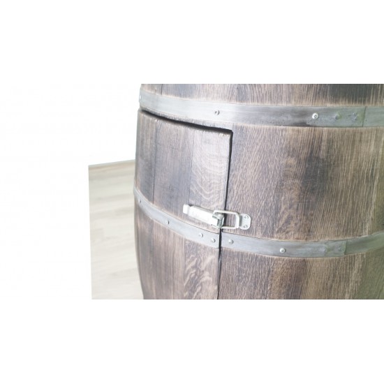 Masifart Tamboy Kapaklı Fıçı Mini Bar Yakarak Eskitme