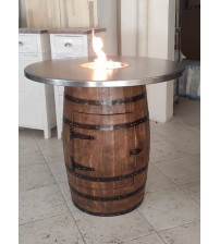 Masifart Sarafin Fıçı Masa Metal Tablalı Ateş Çukuru