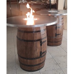 Masifart Sarafin Fıçı Masa Metal Tablalı Ateş Çukuru