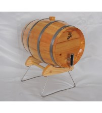 Masifart İçi Kaplı Yatay Çam Zeytinyağı Fıçısı 5 Lt.