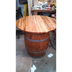 Masifart Şarap Fıçı Dikey yuvarlak Masa 90 cm