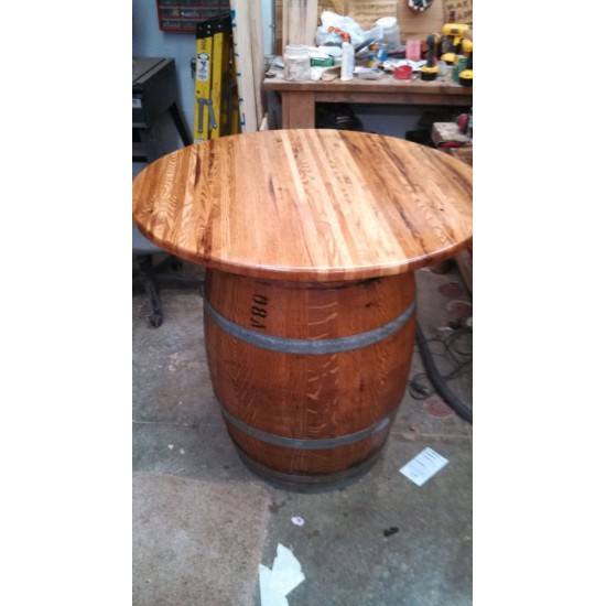 Masifart Şarap Fıçı Dikey yuvarlak Masa 90 cm