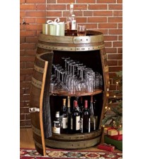 Masifart Şarap Fıçısı Kapaklı Dikey Şaraplık