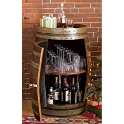 Masifart Şarap Fıçısı Kapaklı Dikey Şaraplık