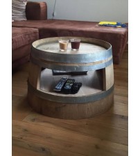 Masifart Şarap Fıçısı Delikli Orta Sehpa