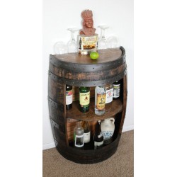 Masifart Şarap Fıçısı Raflı Yarımay Şaraplık