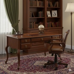 Masifart Gabin 5 Çekmeceli 140 cm Lükens Çalışma Masası 