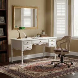 Masifart Jarlan 5 Çekmeceli 140 cm Tornalı Çalışma Masası 