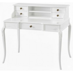 Masifart Brooke İpek Oymalı 110 cm Raflı Çalışma Masası 