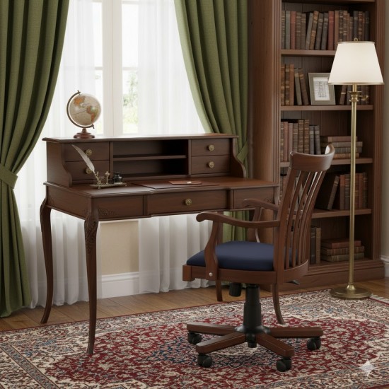 Masifart Cressida 110 cm İpek Raflı Çalışma Masası 