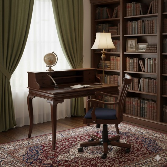 Masifart Acta 110 Luk Raflı Rustik Çalışma Masası 