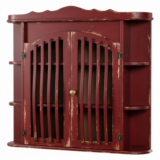 Masifart Jarlan Çıtalı Köy Dolabı Cilasız Ham