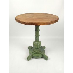 Masifart Lugano Fiskos Sehpa Tornalı Ayak Yan Sehpa Yeşil Eskitme