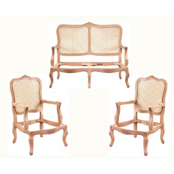 Masifart Callust Hasırlı İtalyan Oymalı Çay Takımı Cilasız Ham