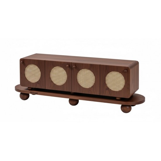 Masifart Novella Hasırlı 190 Lık Yuvarlak Konsol 