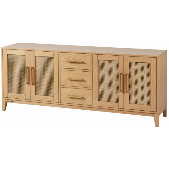 Masifart Iupiter Hasırlı Çekmeceli Konik Konsol 