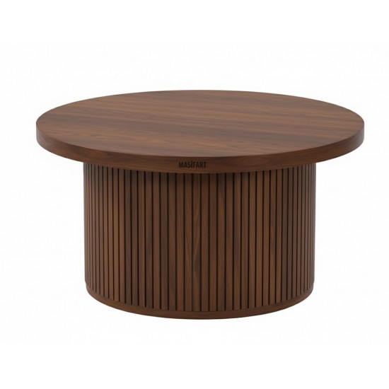 Masifart Lota Kayın Çizgili Orta Sehpa 