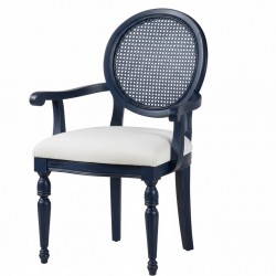 Masifart Arminta Hasırlı Yuvarlak Kollu Sandalye 