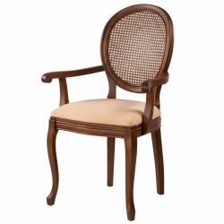 Masifart Lauren Hasırlı Madalyon Kollu Sandalye 