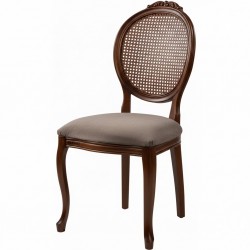 Masifart Marcell Hasırlı Madalyon Oymalı Sandalye 