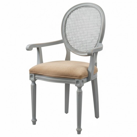 Masifart Apoll Hasırlı Tornalı Kollu Sandalye 