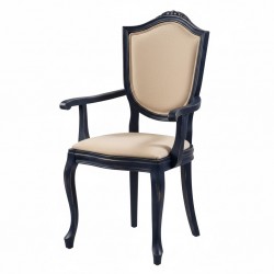 Masifart Dequan Kupa Oymalı Kollu Sandalye 