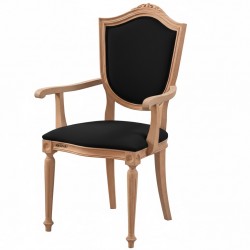 Masifart Adauto Kupa Oymalı Tornalı Kollu Sandalye 