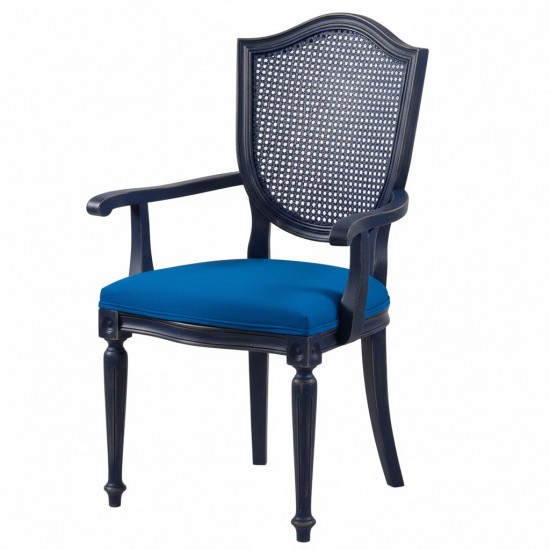 Masifart Kwint Hasırlı Kupa Tornalı Kollu Sandalye 