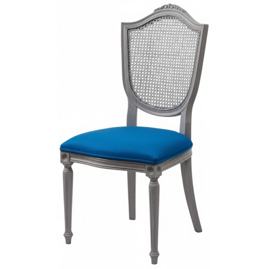 Masifart Marina Hasırlı Kupa Oymalı Tornalı Sandalye 