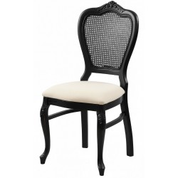 Masifart Dirca Hasırlı Ayak Oymalı Sandalye 