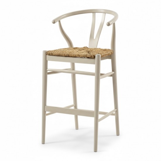 Masifart Luzy Hasırlı Danish Bar Sandalyesi 