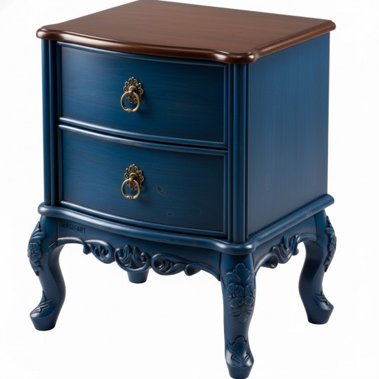 Masifart Aureol Barcelona Geniş Oymalı Komodin 