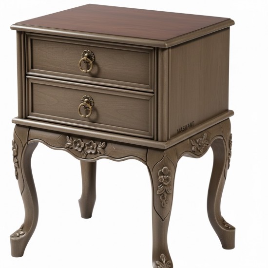 Masifart Concori King Dar Oymalı Komodin 